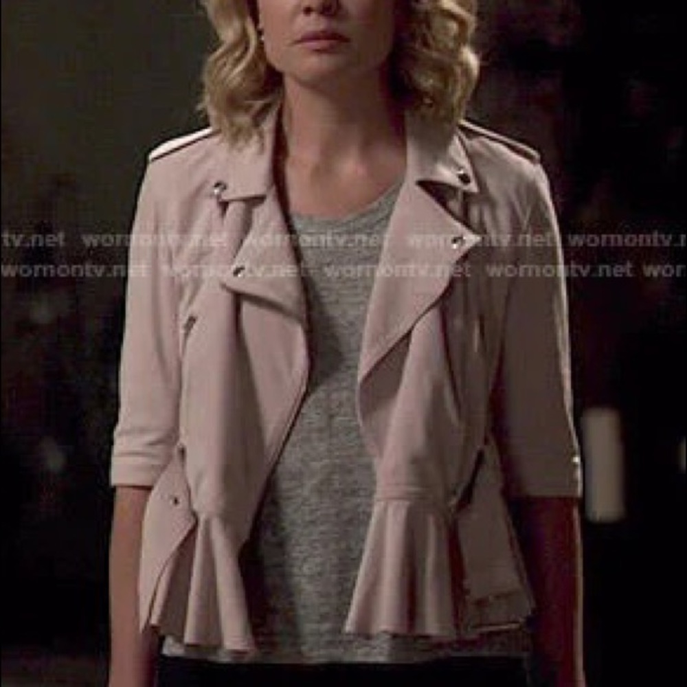 French connection pink Moto jacket